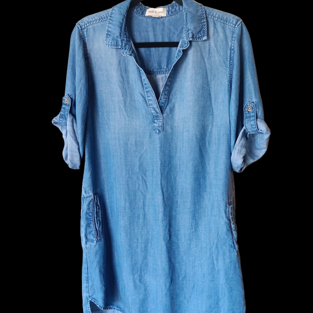 Cloth & Stone Light Blue Denim Dress